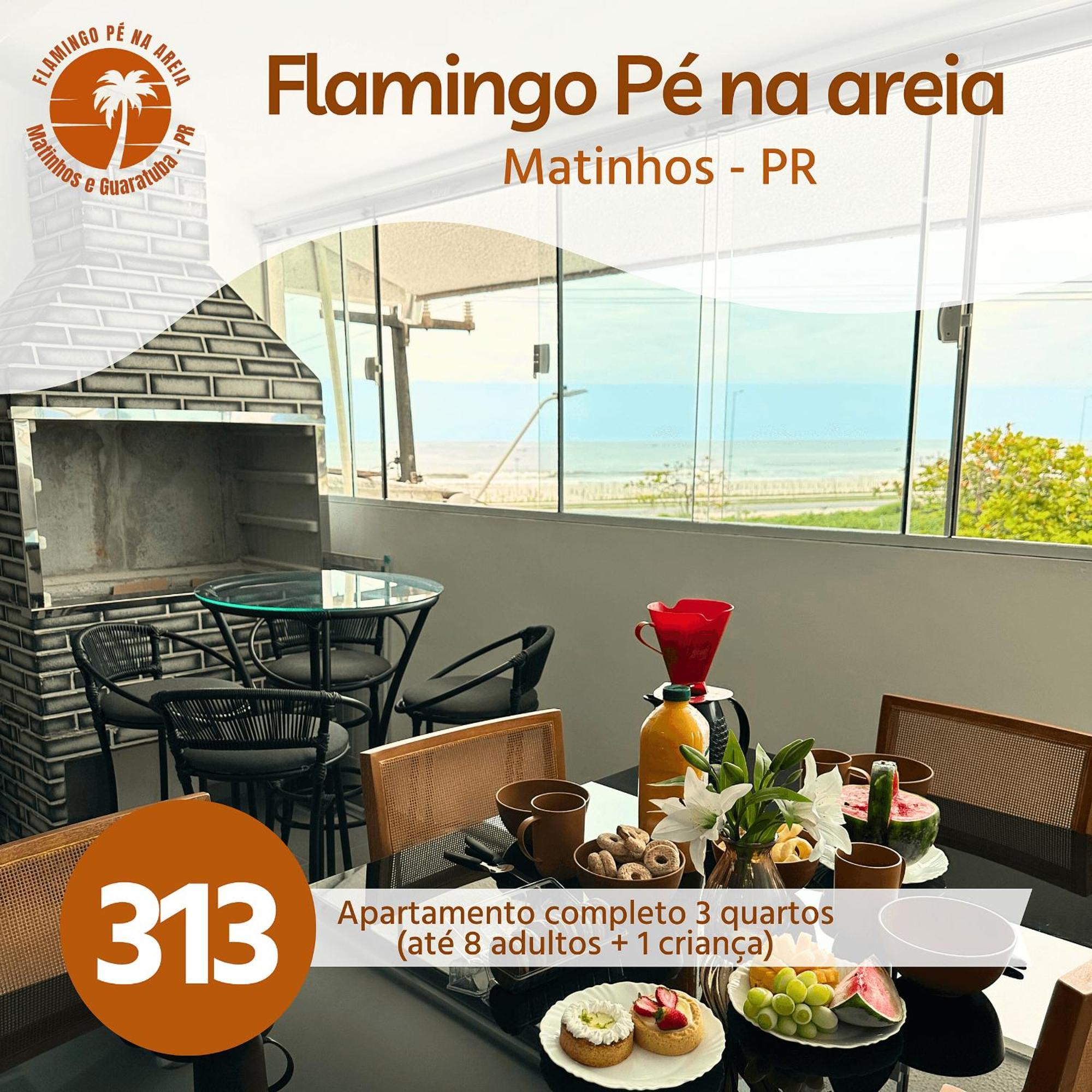 Apartamento Flamingo Pe Na Areia Matinhos Exterior foto